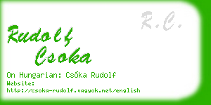 rudolf csoka business card